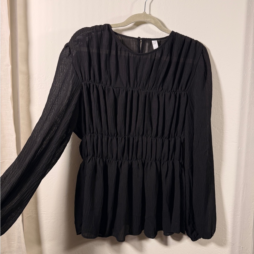 Mango sheer top